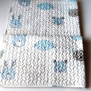Baby Boy Quilt Blanket Bundle Reversible Non-Slip  Bonus Gift Wall Plaque NT